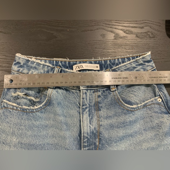 Zara Z1975 Ripped Straight Leg Jeans - Picture 3 of 6